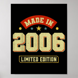 Roliga Vintage 2006 Födelsedagscitat Firande Poster