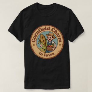 Roliga Vintage Iowa Corn Overall Retro T Shirt