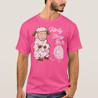 Roliga Virka Älskare Heliga Fårkulor T Shirt