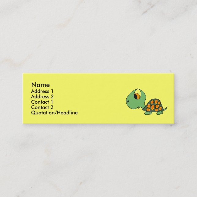 Roliga visitkortar för sköldpadda DB Mini Visitkort (Framsida)
