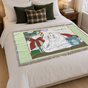 Roliga vita katt julgran ornament gröna filt
