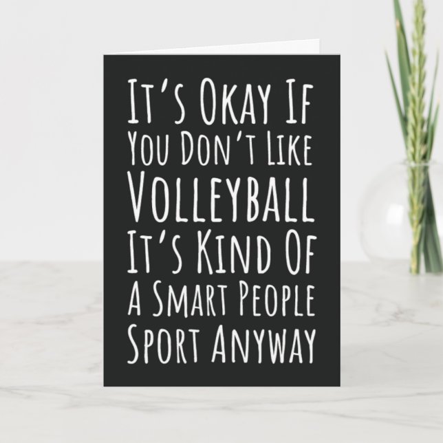 Roliga volleybollkort Humor lagsporter spelare Kort (Framsida)