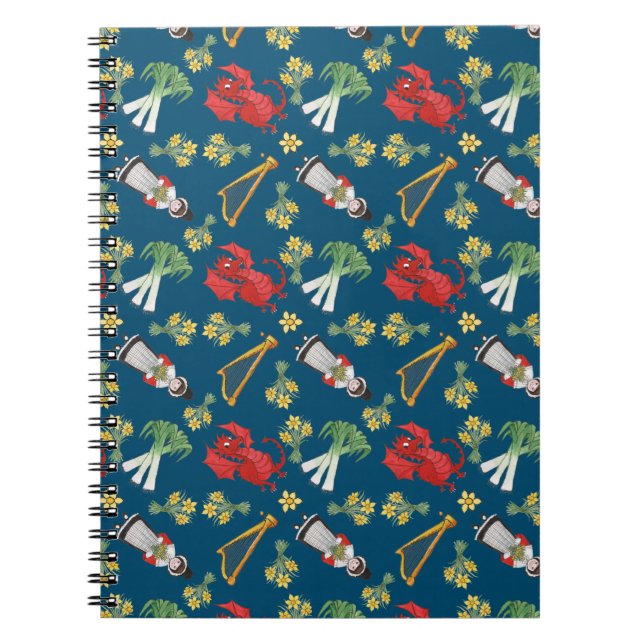 Roliga walesiska Emblems på Anteckningsbok (Framsidan)