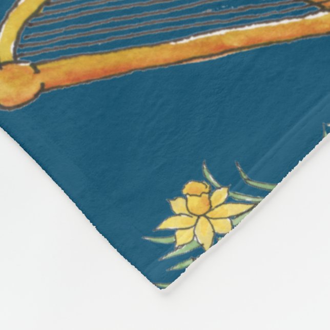 Roliga walesiska Emblems på blåttullfilten Fleecefilt (Hörn)