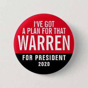 Roliga Warren för presidenten 2020 Knapp