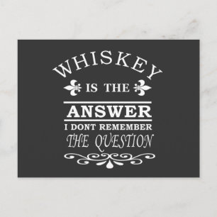 Roliga whiskey-citat drickat roliga talesätt vykort
