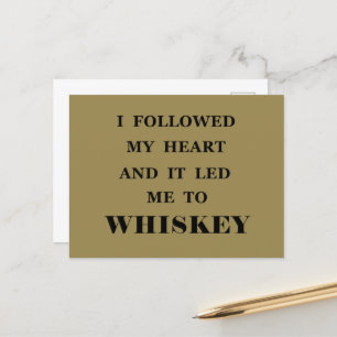 Roliga Whiskey-citat roliga alkohol-citat presente Vykort