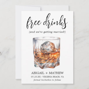 Roliga Whiskeycocktailar Dryck Foto Trendig Bröllo Spara Datumet