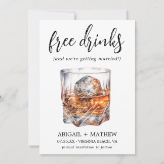 Roliga Whiskeycocktailar Dryck Foto Trendig Bröllo Spara Datumet
