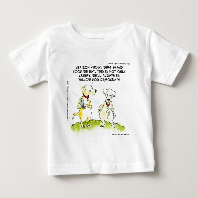 Roliga Yellow Dog-demokrater Tee (Framsida)