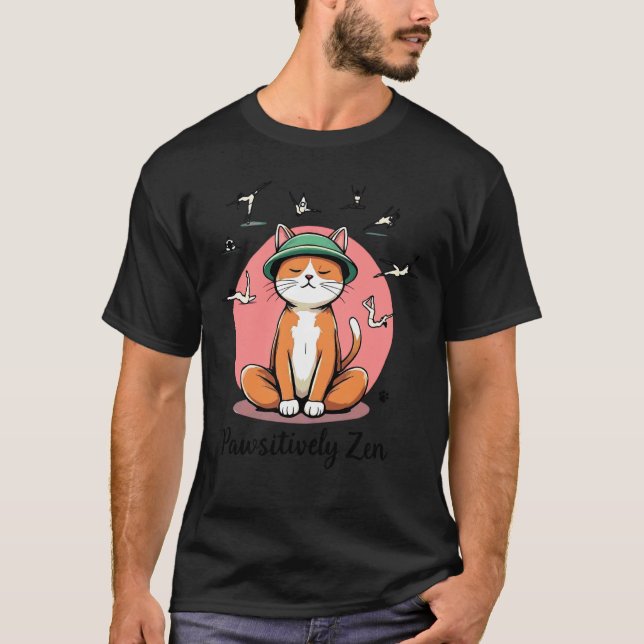 Roliga yogalärarkattklasser t shirt (Framsida)