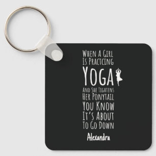 Roliga Yogi-presenter för tonårsflickor Yogaälskar Nyckelring