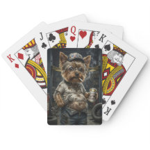 Roliga Yorkshire Terrier Mekaniker Spelkort