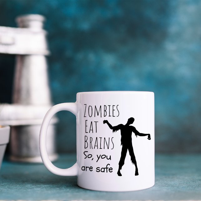 Roliga zombies äter hjärnor kaffemugg (Skapare uppladdad)