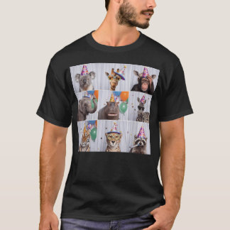 Roliga Zoo Djur Vilda Safari Födelsedagsfest T Shirt