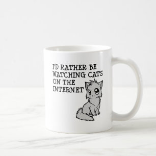 Roligare att titta på katter Rolig mugg