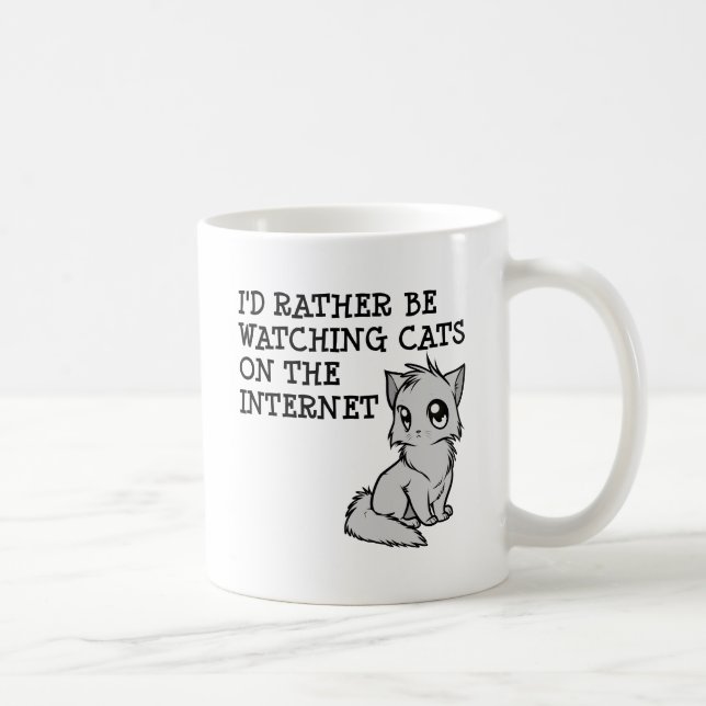 Roligare att titta på katter Rolig mugg (Höger)