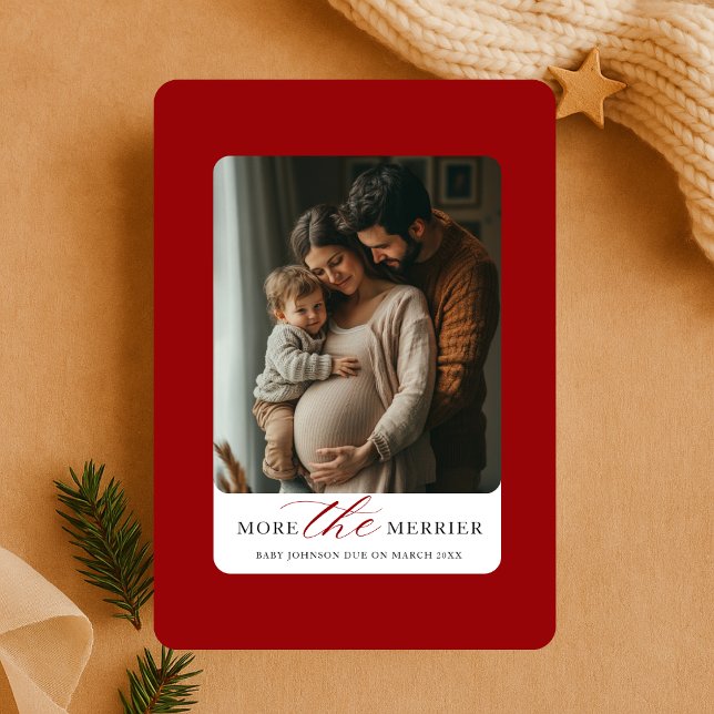 Roligare ju fler jul bebis fotomeddelande julkort (Skapare uppladdad)