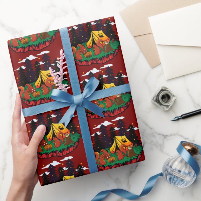 Roligare med denna campinghörda presentpapper (Gifting)