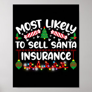 Roligast Sannolikt Att Sälja Santa Försäkring Poster