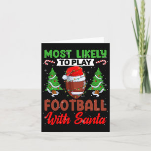 Roligast troligen spela fotboll med Santa Chri Kort