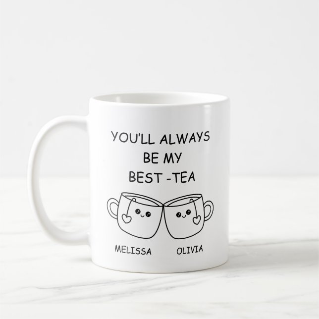Roligaste bästa vän, Personlig gåva till bästa vän Kaffemugg (Vänster)