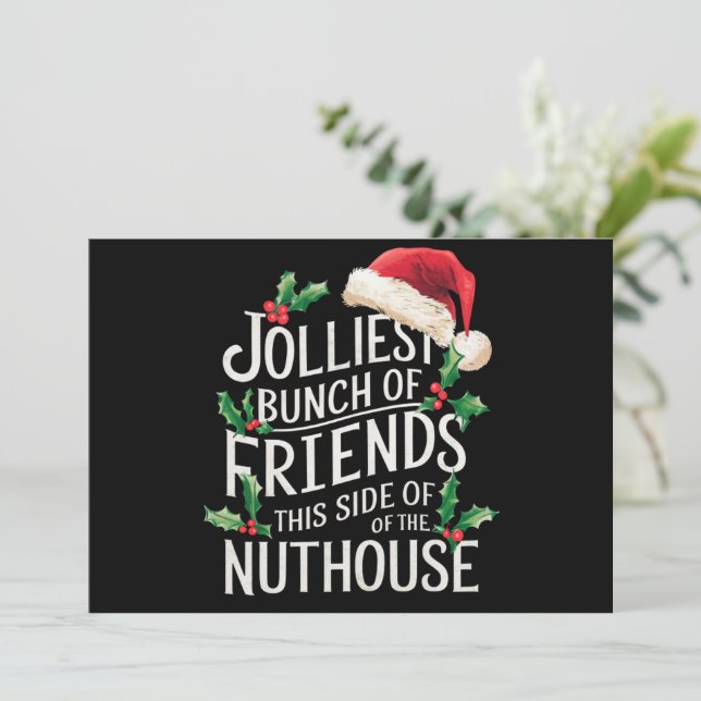 Roligaste gänget av vänner Xmas-matchande sarkasti Julkort (Stående Fram)