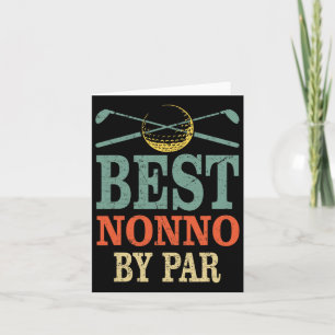 Roligaste Nonno av Par Fars dag golfpresent far Kort