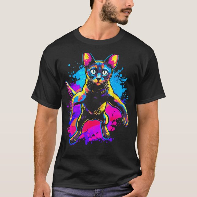 Roligaste siameserkatten t shirt (Framsida)