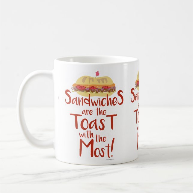 Roligaste Smörgås Logotyp Konst Kaffemugg (Vänster)