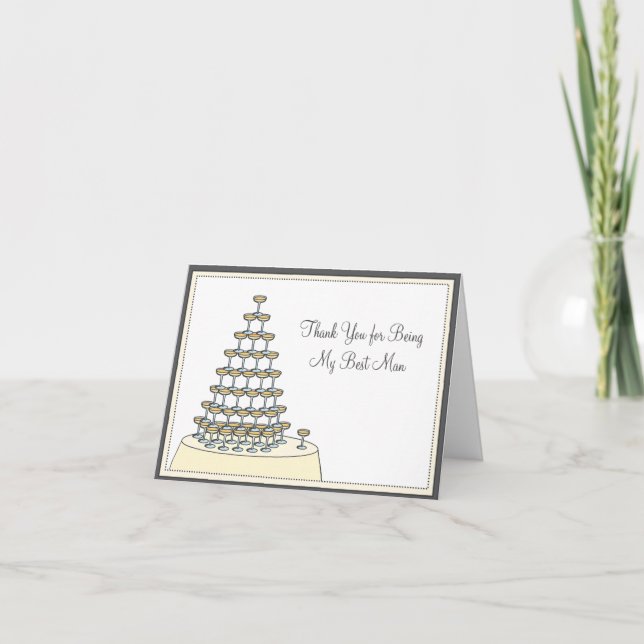 Roligaste Tacksägelsekortet till Best Man - Skål Tack Kort (Framsida)