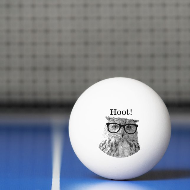Roligaste ugglan med glasögon bordtennis pingisboll (Netto)