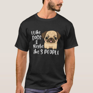 RoligJag Gillar Hundar och Kanske 3 Människor Hund T Shirt