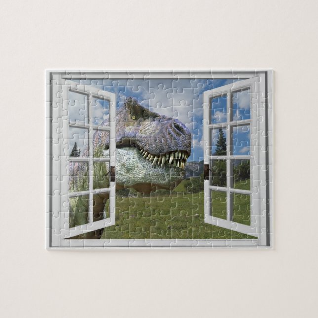 Roligt 100 Biet Dinosaur Jigszle Puzzle Pussel (Horisontell)