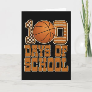 Roligt 100 dagar basketboll skola barn sport kort