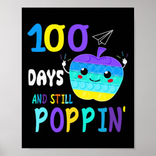 Roligt 100 dagar i skolan för Fidget Popit Älskare Poster