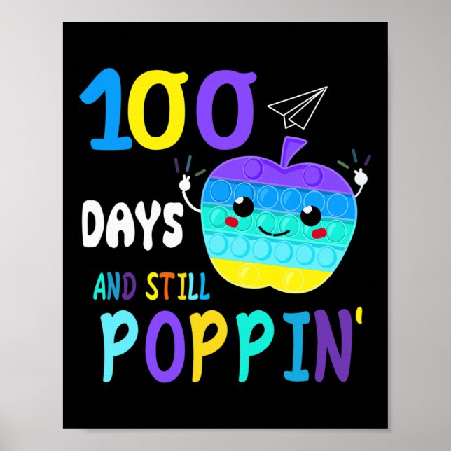 Roligt 100 dagar i skolan för Fidget Popit Älskare Poster (Framsidan)