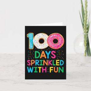 Roligt 100 dagar sprinklad med Roligt Donut School Kort