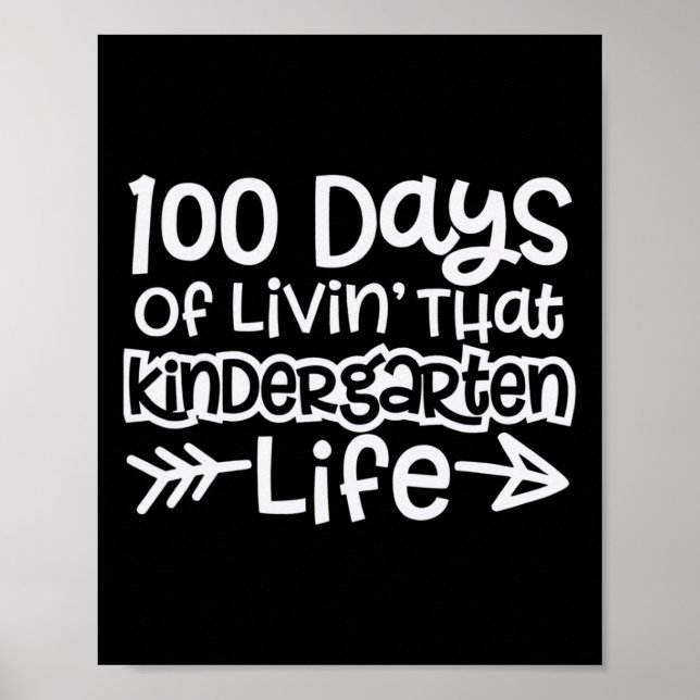 Roligt 100 dagars livstid som Kindergarten Life Bo Poster (Framsidan)