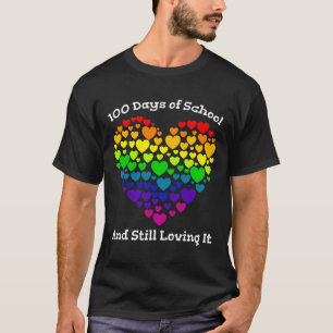 Roligt 100-dagarsdagen för skollärare Heart Valent T Shirt