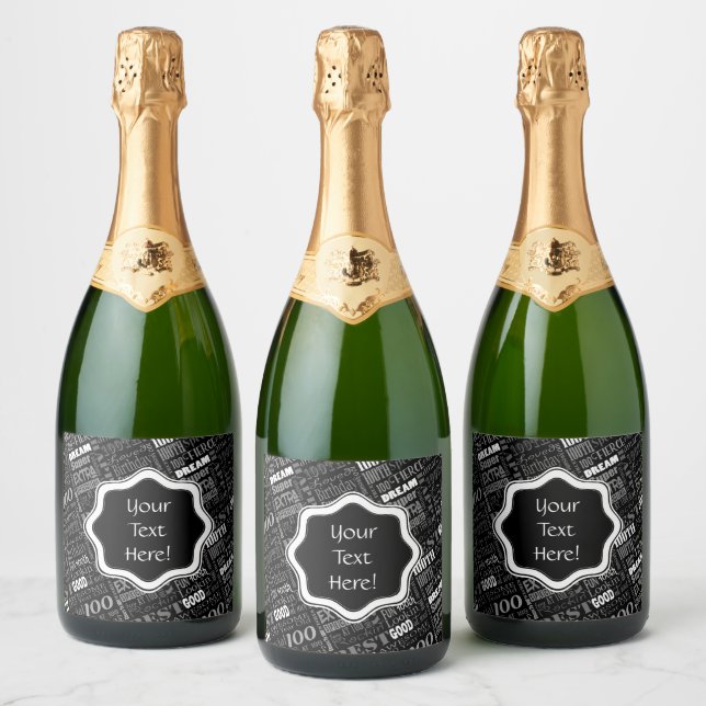 Roligt 100:e Födelsedagsfestens Personlig Monogram (Flaskor)