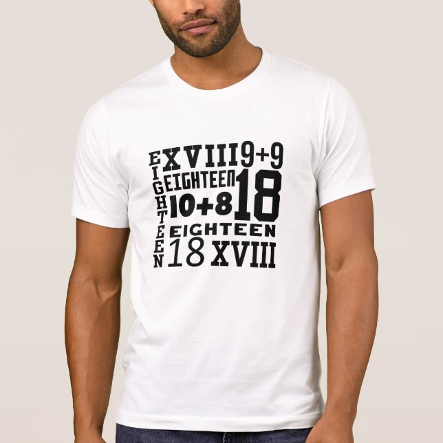 ROLIGT 18:e födelsedagen T-SHIRT (Framsida)