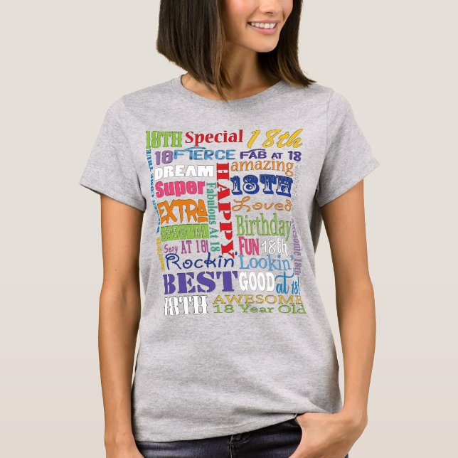 Roligt 18:e Födelsedagsfestens favoritPersonlig T Shirt (Framsida)