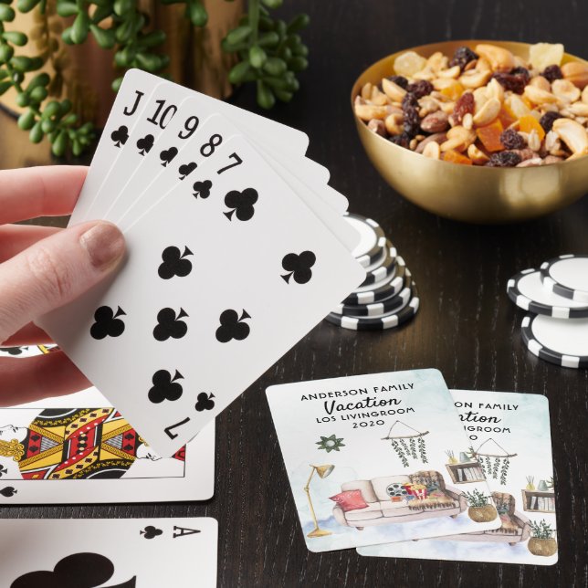 Roligt 2020 Karantän | Vardagsrums semester Casinokort (På plats)