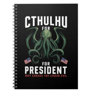Roligt 2024 Val Cthulhu för President Anteckningsbok