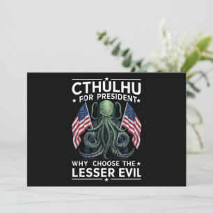 Roligt 2024 Val Cthulhu För President Inbjudningar