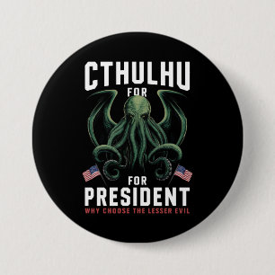 Roligt 2024 Val Cthulhu för President Knapp