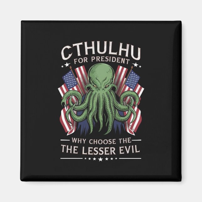 Roligt 2024 Val Cthulhu för President Magnet (Framsidan)