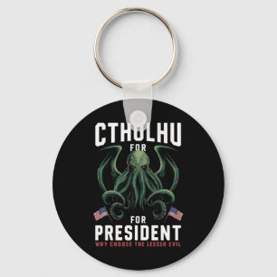 Roligt 2024 Val Cthulhu för President Nyckelring