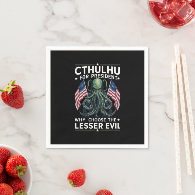 Roligt 2024 Val Cthulhu För President  Pappersservett (Insitu)